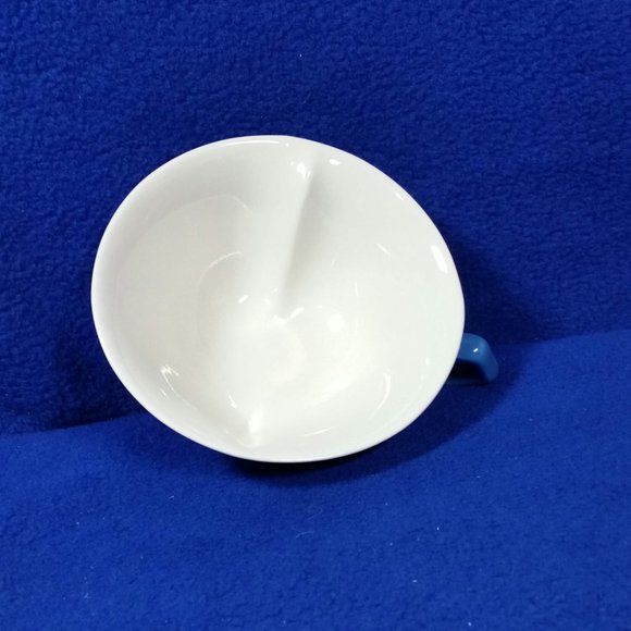 Vintage Mary Kay Blue Heart Shaped Tea Cup and Saucer 1980's Consultant Gift - Picture 6 of 10